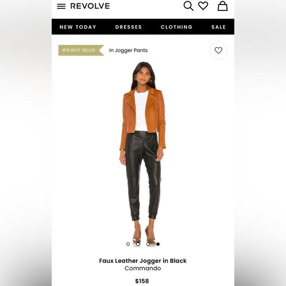 Commando Size XL Faux Leather Jogger Pants Black Closet Staple Baddie‎ Classic - Picture 12 of 14